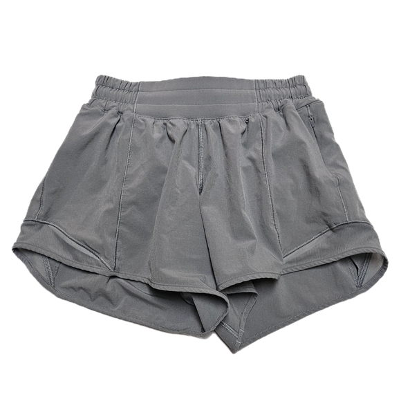 Lululemon Hotty Hot Low-Rise Lined Short 4" (Rhino Grey) - Picture 7 of 15
